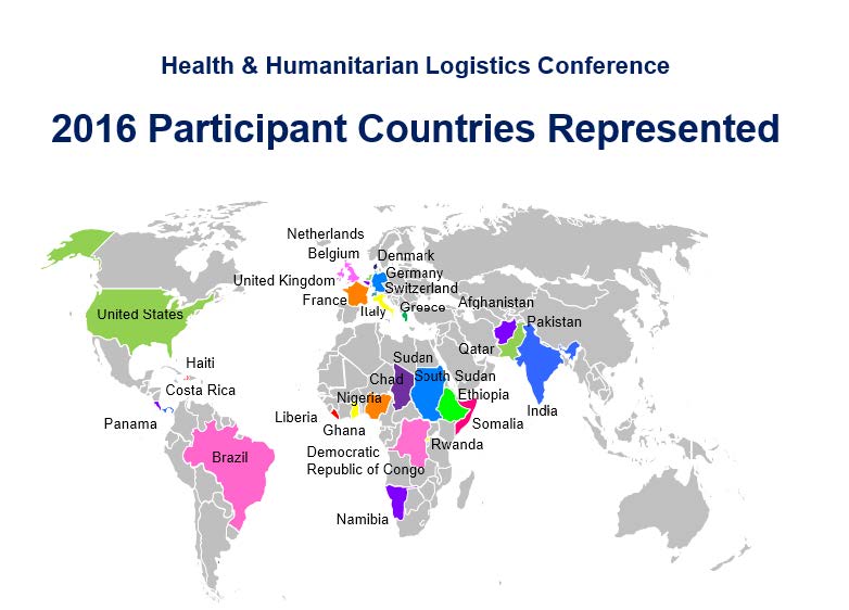 Participant Countries Represented | 2016 Health & Humanitarian Logistics